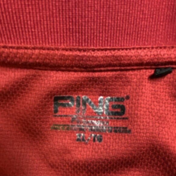 Red & White Ping Performance Stretch Golf Polo - XL - Picture 5 of 6